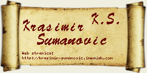 Krasimir Šumanović vizit kartica